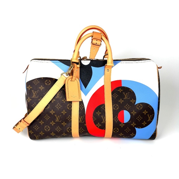 Authentic Louis Vuitton Game on Keepall 45 Bandouliere Monogram Duffle Weekender - Picture 1 of 11